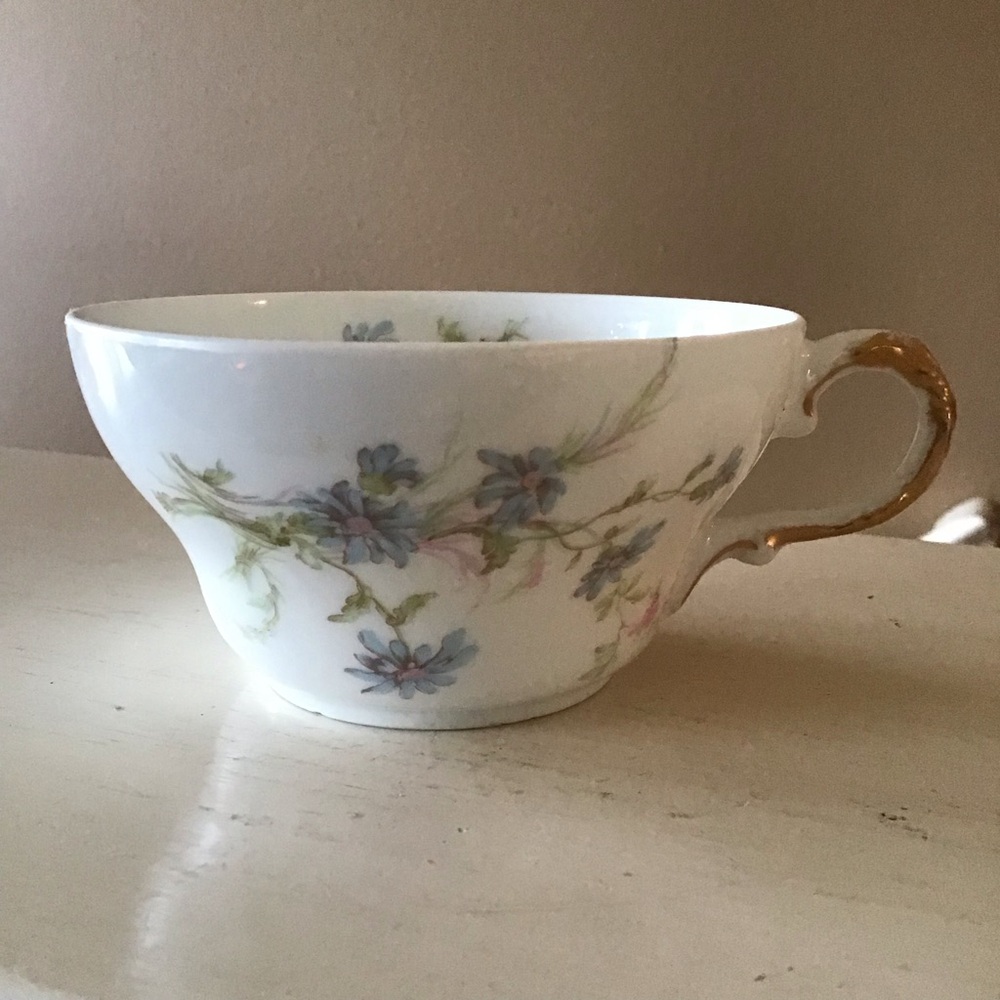 Vintage Haviland Limoges France Porcelain Floral Teacup